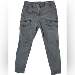 BLANKNYC Gray Moto Cargo Pants Size 30 Zip Detail Skinny